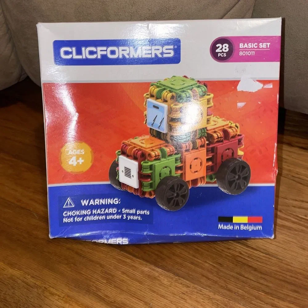 Clicformers‎ 801011 Basic Click Building Set 28 Multi Colored Pieces Sealed